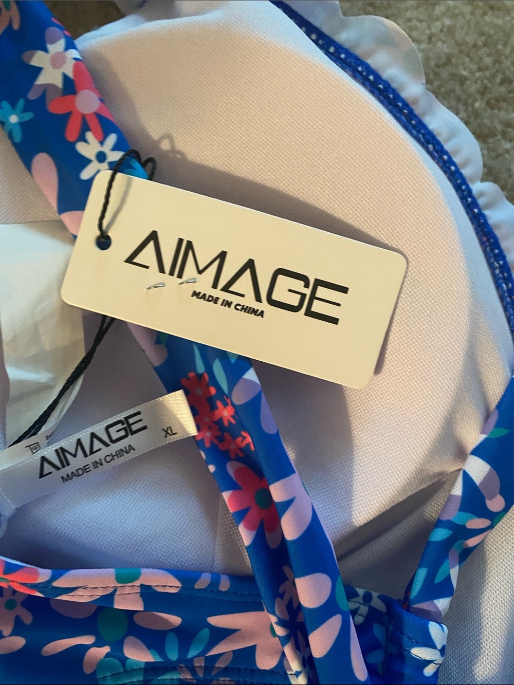 Aimage NWT size XL one piece floral bathing suit - Picture 6 of 8